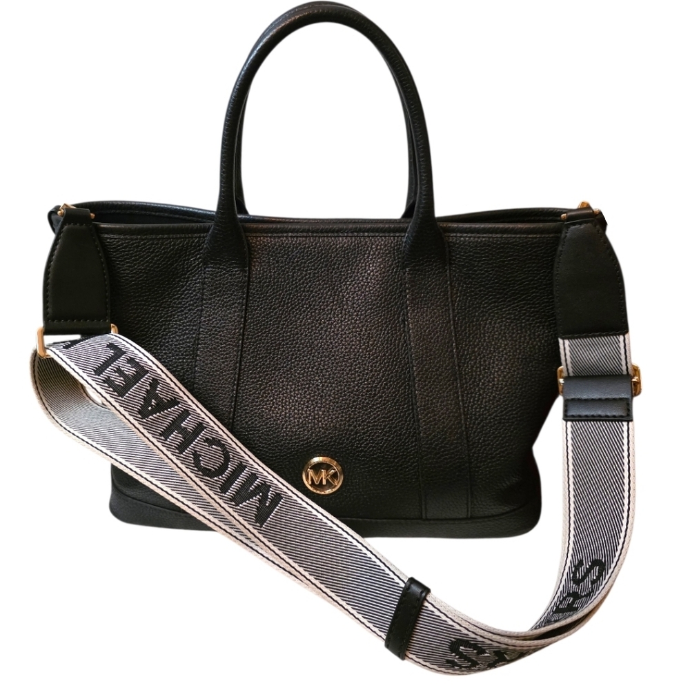 Michael Kors Black Textured Shoulder Bag